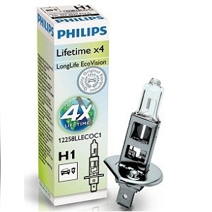 12258 LLECOC1 Bec PHILIPS H1 12v 55w Long Life Ecovision PHILIPS 