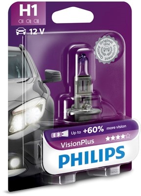 12258 VPB1 Bec PHILIPS H1 12v 55w Vision Plus (+60%) PHILIPS 