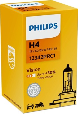 12342 PRC1 Bec PHILIPS H4 12v 55w +30% Luminozitate PHILIPS 
