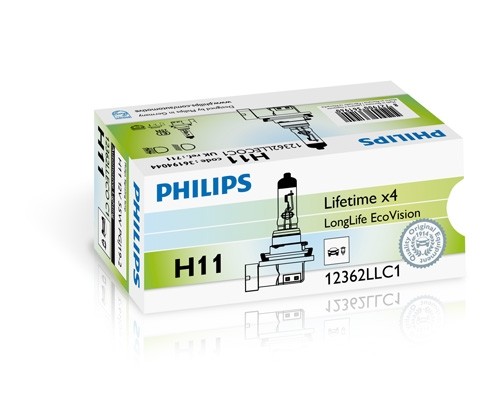 12362LLECOC1 Bec PHILIPS 12v55w H11 Longlife Ecovision PHILIPS 