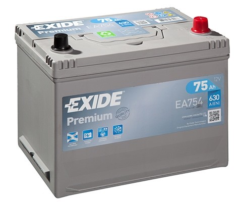 EA754 Baterie EXIDE Asia Premium 12v 75ah 630A EXIDE 