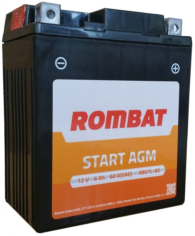 RBX7L-BSROM Baterie ROMBAT Moto Agm 6ah 60A ROMBAT 