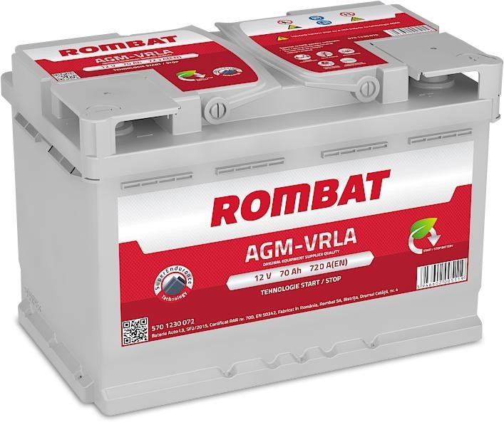 5701230072ROM Baterie ROMBAT Agm Start-Stop 70ah 720A ROMBAT 