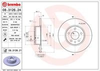 08.3126.21 Disc frana BREMBO 