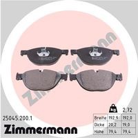 25045.200.1 Set placute frana - fata ZIMMERMANN 