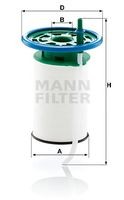 PU 7015 filtru combustibil MANN-FILTER 
