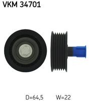 VKM 34701 Rola ghidare/conducere, curea transmisie SKF 