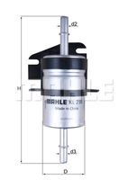 KL 238 filtru combustibil MAHLE 