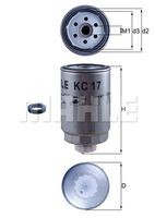 KC 17D filtru combustibil MAHLE 