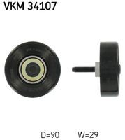 VKM 34107 Rola ghidare/conducere, curea transmisie SKF 