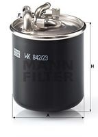 WK 842/23 x filtru combustibil MANN-FILTER 