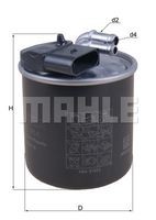 KL 914 filtru combustibil MAHLE 