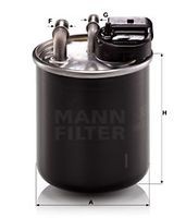 WK 820/16 filtru combustibil MANN-FILTER 