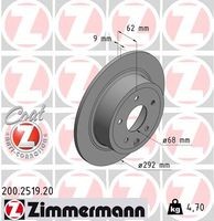 200.2519.20 Disc frana - spate ZIMMERMANN 