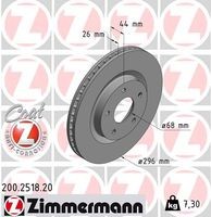 200.2518.20 Disc frana - fata ZIMMERMANN 