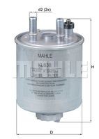 KL 638 filtru combustibil MAHLE 