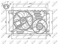 47754 Ventilator, radiator NRF 